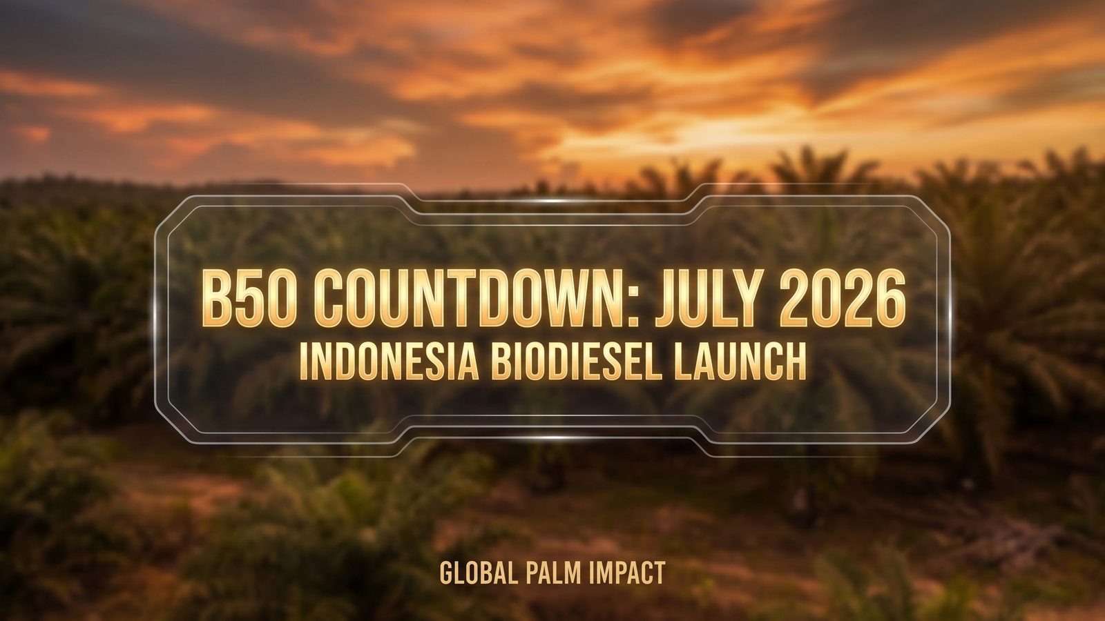 The B50 Countdown: What Indonesia's July 2026 Biodiesel Launch Means for Global Palm