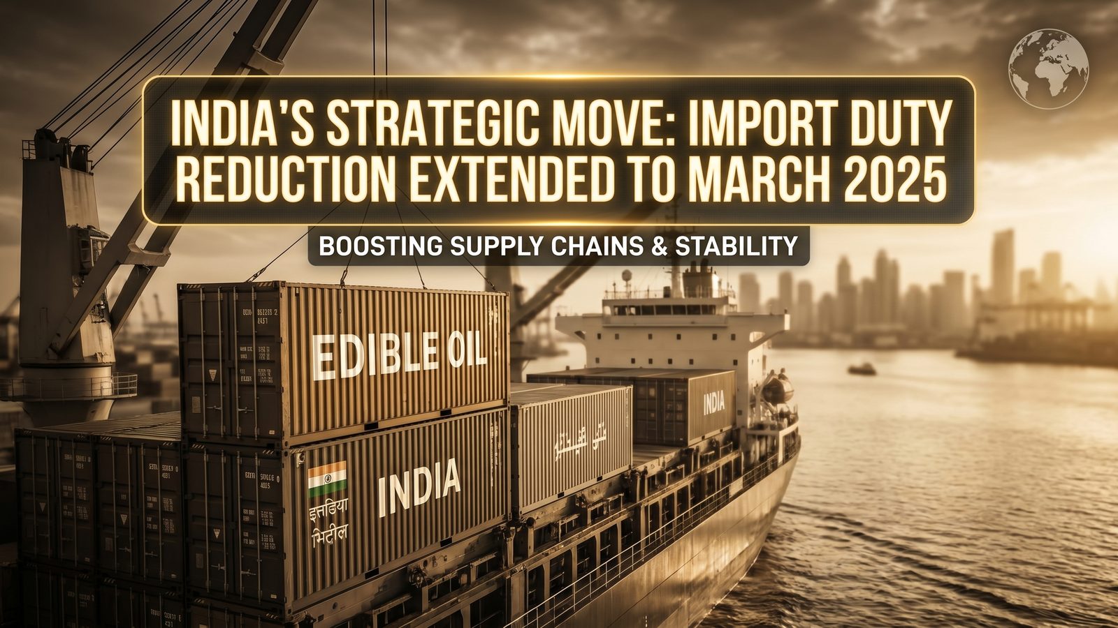 India's Strategic Move: Extending Edible Oil Import Duty Reduction to March 2025