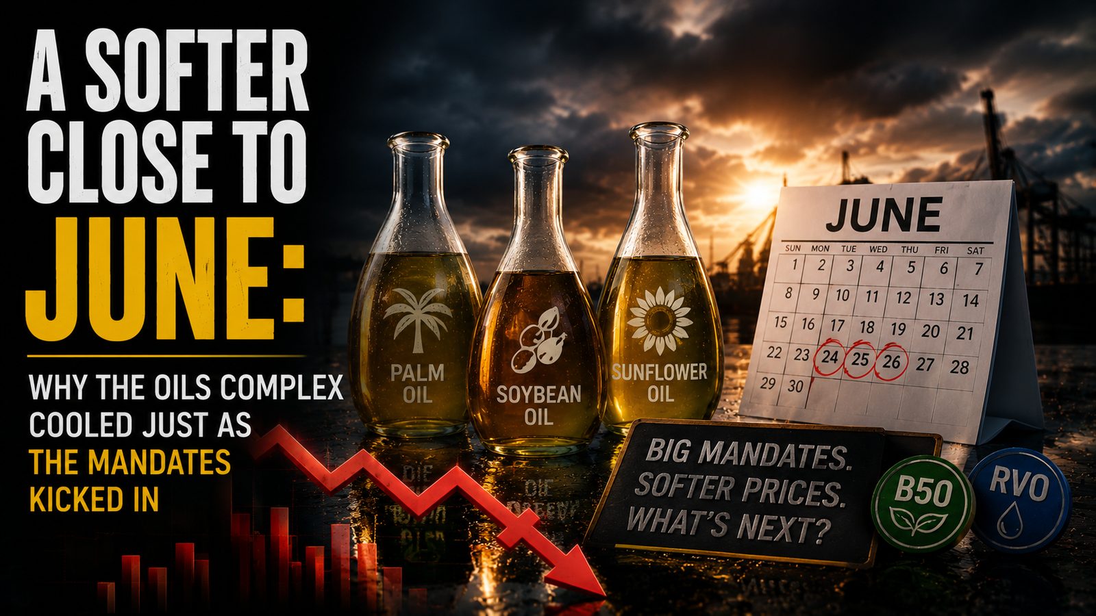 A Softer Close to June: Why the Oils Complex Cooled Just as the Mandates Kicked In