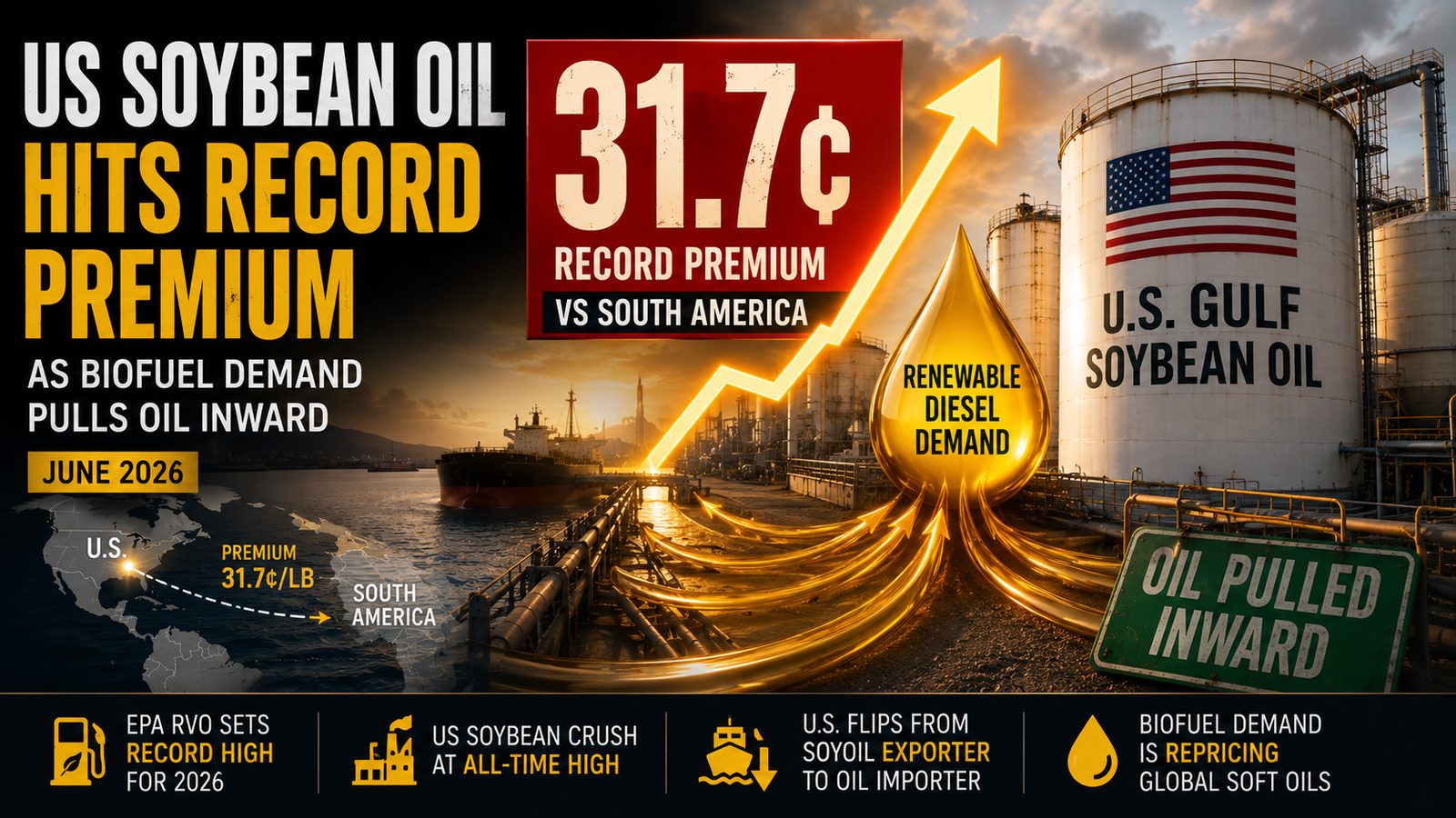 America Stops Exporting Its Soybean Oil, and the World Feels the Pull